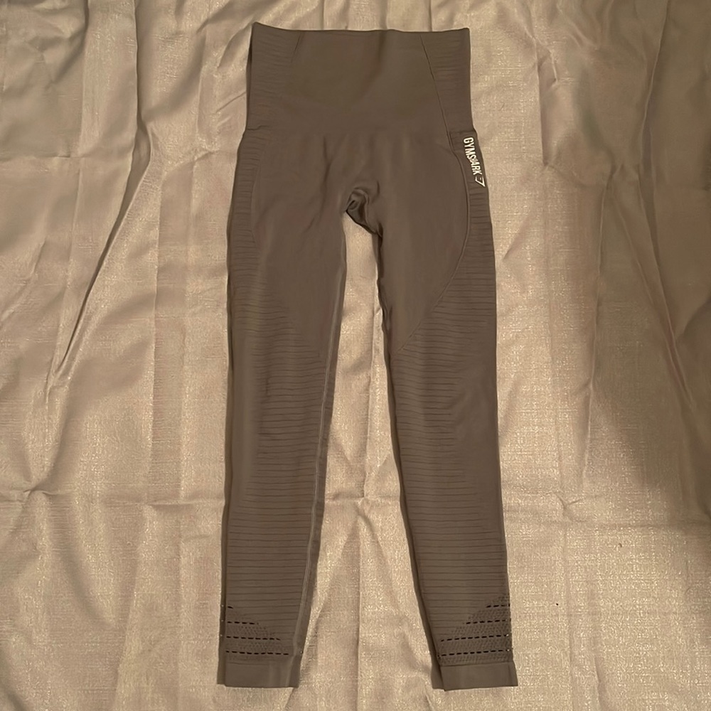 GYMSHARK Vital Seamless Leggings Size XS LIGHT GRAY
